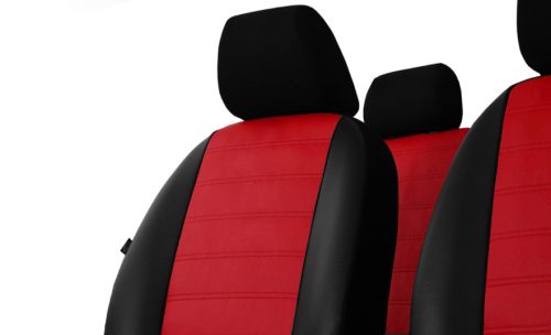 CHEVROLET Aveo Universeller Sitzbezug Forced Eco leder rot in Farbe mit horizontaler Naht