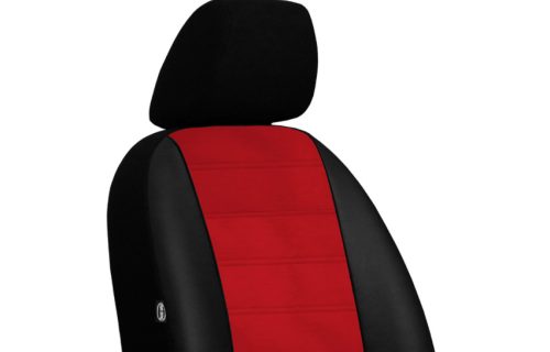 CHEVROLET Aveo Universeller Sitzbezug Forced Eco leder rot in Farbe mit horizontaler Naht