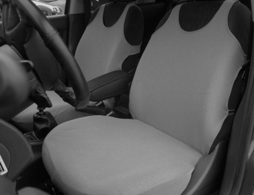 Universal-Sitzbezüge aus Jersey, 2er-Pack, aus reiner Baumwolle, hellgrau