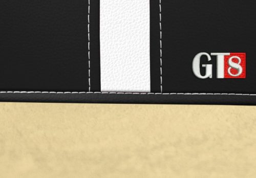 CHEVROLET Aveo Universeller Sitzbezug GT8 premium Alcantara und Eco leder Kombination beige schwarz in Farbe