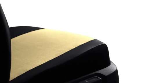 CHEVROLET Aveo Universeller Sitzbezug GT8 premium Alcantara und Eco leder Kombination beige schwarz in Farbe