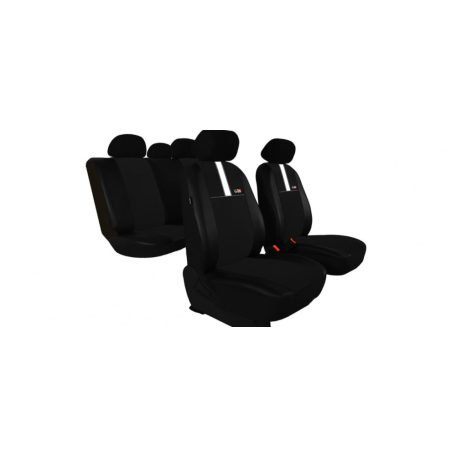 Univerzális Üléshuzat GT8 prémium Alcantara és Eco bőr kombináció fekete fehér színben