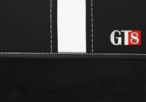 CHEVROLET Aveo Universeller Sitzbezug GT8 premium Alcantara und Eco leder Kombination schwarz fehér in Farbe