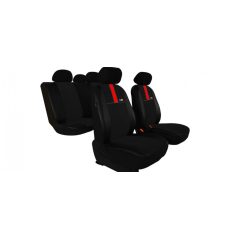   LADA Samara Univerzális Üléshuzat GT8 prémium Alcantara és Eco bőr kombináció fekete piros színben
