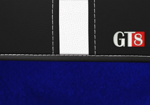 CHEVROLET Aveo Universeller Sitzbezug GT8 premium Alcantara und Eco leder Kombination blau schwarz in Farbe