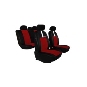   CHEVROLET Aveo Universeller Sitzbezug GT8 premium Alcantara und Eco leder Kombination rot schwarz in Farbe