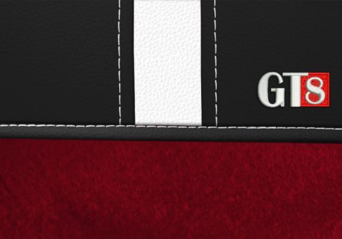 CHEVROLET Aveo Universeller Sitzbezug GT8 premium Alcantara und Eco leder Kombination rot schwarz in Farbe