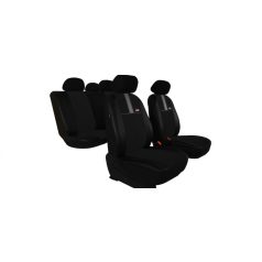   SKODA Fabia (I, II) Univerzális Üléshuzat GT8 prémium Alcantara és Eco bőr kombináció fekete szürke színben
