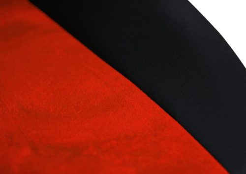 CHEVROLET Aveo Universeller Sitzbezug GT8 premium Alcantara und Eco leder Kombination téglavörös schwarz in Farbe