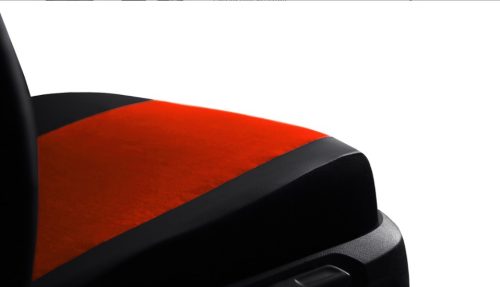 CHEVROLET Aveo Universeller Sitzbezug GT8 premium Alcantara und Eco leder Kombination téglavörös schwarz in Farbe