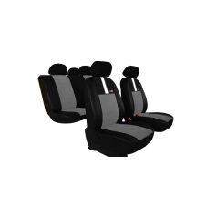   POLONEZ Atu Univerzális Üléshuzat GT8 prémium Alcantara és Eco bőr kombináció világosszürke fekete színben