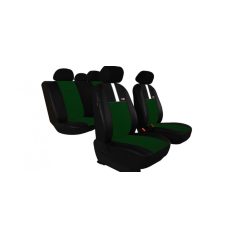   SKODA Rapid (I, II) Univerzális Üléshuzat GT8 prémium Alcantara és Eco bőr kombináció zöld fekete színben
