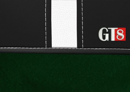 CHEVROLET Aveo Universeller Sitzbezug GT8 premium Alcantara und Eco leder Kombination grün schwarz in Farbe