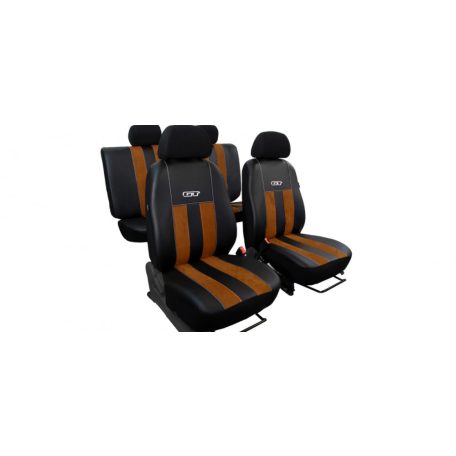 TOYOTA Auris (I) Univerzális Üléshuzat GT prémium Alcantara és Eco bőr kombináció barna fekete színben
