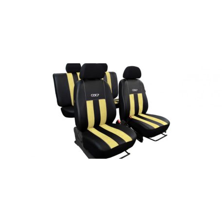 Univerzális Üléshuzat GT prémium Alcantara és Eco bőr kombináció bézs fekete színben