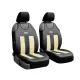 Universal Jersey-Sitzbezüge (Paar) GT Premium Eco Leder Beige Schwarz