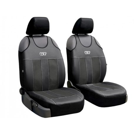Univerzális trikó üléshuzat pár GT prémium Eco bőr fekete színben
