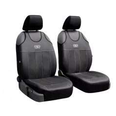   Univerzális trikó üléshuzat pár GT prémium Eco bőr és alkantara fekete színben