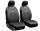 Universal-Jersey-Sitzbezüge (Paar) GT Premium Eco-Leder und Alcantara in Schwarz