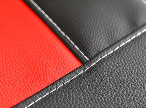 Universal-Jersey-Sitzbezugpaar GT Premium-Eco-Leder und Alcantara in Beige-Schwarz