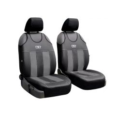   Univerzális trikó üléshuzat pár GT prémium Eco bőr és alkantara szürke fekete színben