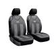 Universal-Jersey-Sitzbezugpaar GT Premium-Eco-Leder und Alcantara in Grau-Schwarz