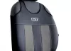 Universal-Jersey-Sitzbezugpaar GT Premium-Eco-Leder und Alcantara in Grau-Schwarz