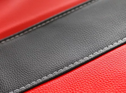 Universal-Jersey-Sitzbezugpaar GT Premium-Eco-Leder und Alcantara in Grau-Schwarz