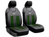 Universal-Jersey-Sitzbezugpaar GT Premium-Eco-Leder und Alcantara in Grün-Schwarz