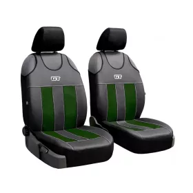   Universal-Jersey-Sitzbezugpaar GT Premium-Eco-Leder und Alcantara in Grün-Schwarz