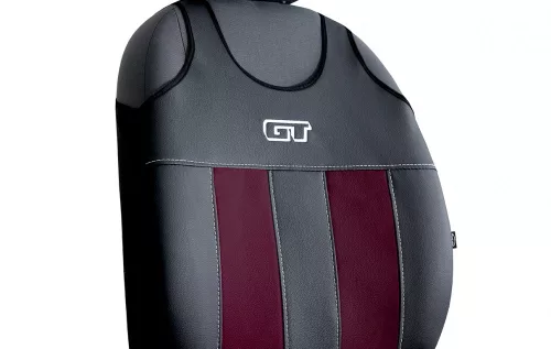 Universal-Jersey-Sitzbezüge (Paar) aus GT Premium Eco-Leder in Kastanienschwarz