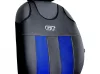 Universal-Jersey-Sitzbezüge (Paar) aus GT Premium Eco-Leder in Blau-Schwarz