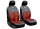 Universal-Jersey-Sitzbezugpaar GT Premium Eco-Leder und Alcantara in Rot und Schwarz