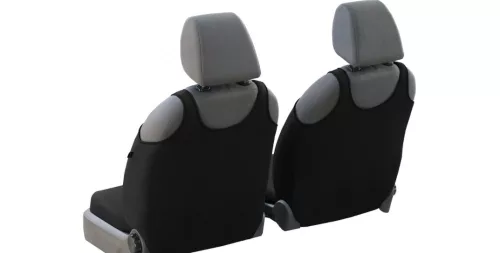 Universal-Jersey-Sitzbezugpaar GT Premium Eco-Leder und Alcantara in Rot und Schwarz