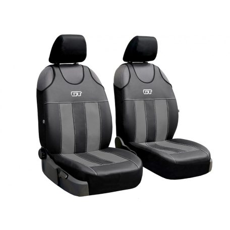 Univerzális trikó üléshuzat pár GT prémium Eco bőr szürke fekete színben