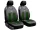 Universal Jersey-Sitzbezüge (Paar) GT Premium Eco Leder grün schwarz