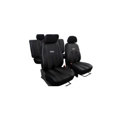   LANCIA Ypsilon (II) Univerzális Üléshuzat GT prémium Alcantara és Eco bőr kombináció fekete színben