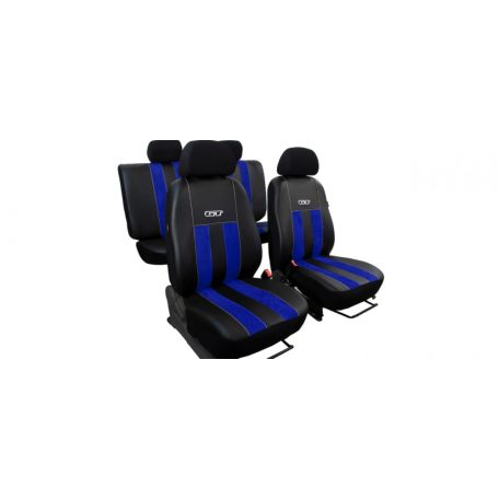 POLONEZ Atu Univerzális Üléshuzat GT prémium Alcantara és Eco bőr kombináció kék fekete színben