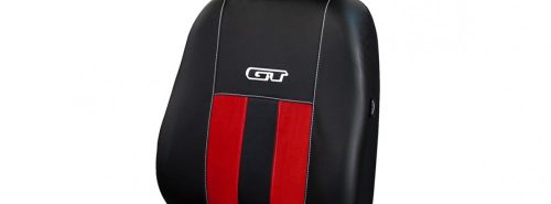 CHEVROLET Aveo Universeller Sitzbezug GT premium Alcantara und Eco leder Kombination rot schwarz in Farbe