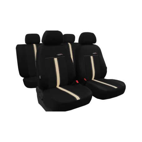 Univerzális Üléshuzat GTR Eco bőr fekete bézs színben