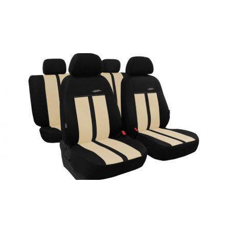 Univerzális Üléshuzat GTR Eco bőr bézs fekete színben