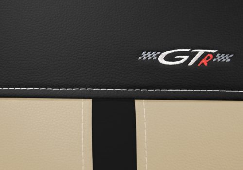 CHEVROLET Aveo Universeller Sitzbezug GTR Eco leder beige schwarz in Farbe