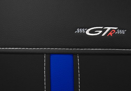 CHEVROLET Aveo Universeller Sitzbezug GTR Eco leder schwarz blau in Farbe