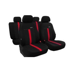   CHEVROLET Aveo Universeller Sitzbezug GTR Eco leder schwarz rot in Farbe
