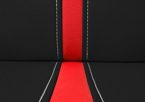 CHEVROLET Aveo Universeller Sitzbezug GTR Eco leder schwarz rot in Farbe