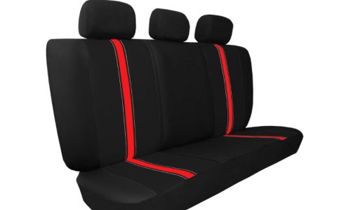 CHEVROLET Aveo Universeller Sitzbezug GTR Eco leder schwarz rot in Farbe