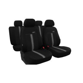   CHEVROLET Aveo Universeller Sitzbezug GTR Eco leder schwarz grau in Farbe