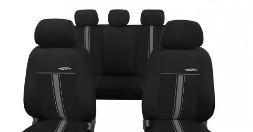 CHEVROLET Aveo Universeller Sitzbezug GTR Eco leder schwarz grau in Farbe