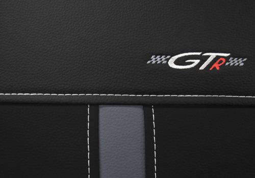 CHEVROLET Aveo Universeller Sitzbezug GTR Eco leder schwarz grau in Farbe