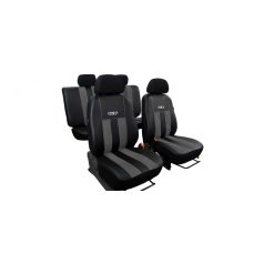   OPEL Astra (F, G, H) Univerzális Üléshuzat GT prémium Alcantara és Eco bőr kombináció sötétszürke fekete színben
